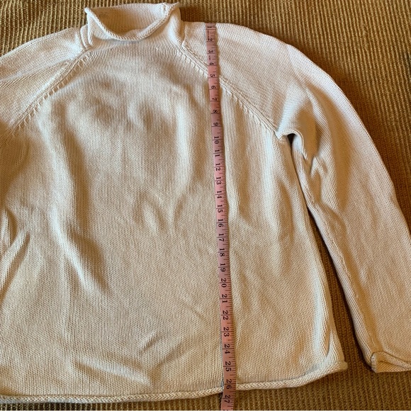 J. Crew 1988 Rollneck™ Cotton Sweater, Medium, Mountain White Ivory, Unisex - Picture 7 of 16